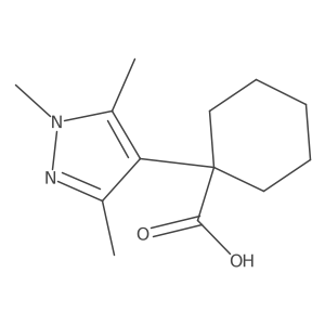 1-(trimethyl-1H-pyrazol-4-yl)cyclohexane-1-carboxylic acid结构式