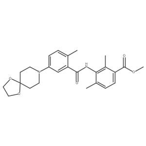 Methyl 3-[[5-(1,4-dioxa-8-azaspiro[4.5]decan-8-yl)-2-methyl-benzoyl]amino]-2,4-dimethyl-benzoate Structure