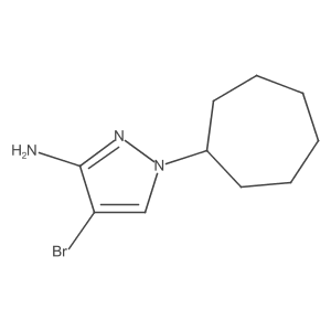 4-bromo-1-cycloheptyl-1H-pyrazol-3-amine结构式