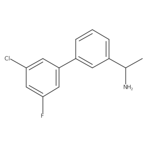 1-(3'-Chloro-5'-fluoro-[1,1'-biphenyl]-3-yl)ethanamine Structure