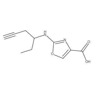 2-[(Hex-5-yn-3-yl)amino]-1,3-oxazole-4-carboxylic acid Structure