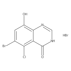 6-bromo-5-chloro-8-hydroxy-3H-quinazolin-4-one;hydrobromide结构式