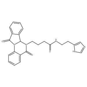 4-(5,11-dioxo-6a,11-dihydroisoindolo[2,1-a]quinazolin-6(5H)-yl)-N-[2-(1H-imidazol-4-yl)ethyl]butanamide结构式