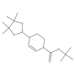 tert-butyl 4-(4,4,5,5-tetramethyl-1,3,2-dioxaborolan-2-yl)-3,4-dihydropyridine-1(2H)-carboxylate结构式