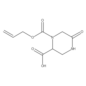 5-Oxo-1-[(prop-2-en-1-yloxy)carbonyl]piperazine-2-carboxylic acid结构式