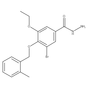 3-Bromo-5-ethoxy-4-((2-methylbenzyl)oxy)benzohydrazide结构式