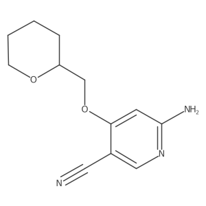 6-amino-4-(tetrahydropyran-2-ylmethoxy)pyridine-3-carbonitrile Structure