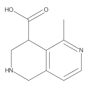 5-Methyl-1,2,3,4-tetrahydro-2,6-naphthyridine-4-carboxylic acid结构式