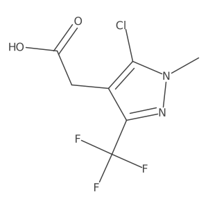 2-[5-chloro-1-methyl-3-(trifluoromethyl)-1H-pyrazol-4-yl]acetic acid Structure