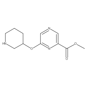 methyl (S)-6-(piperidin-3-yloxy)pyrazine-2-carboxylate Structure