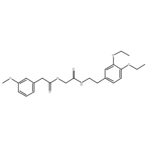 {[2-(3,4-Diethoxyphenyl)ethyl]carbamoyl}methyl 2-(3-methoxyphenyl)acetate Structure