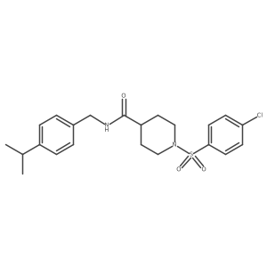 1-((4-chlorophenyl)sulfonyl)-N-(4-isopropylbenzyl)piperidine-4-carboxamide Structure
