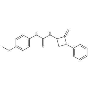 1-(4-Methoxyphenyl)-3-(2-oxo-1-phenylazetidin-3-yl)urea结构式
