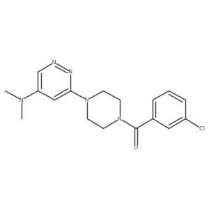 (3-Chlorophenyl)(4-(5-(dimethylamino)pyridazin-3-yl)piperazin-1-yl)methanone Structure