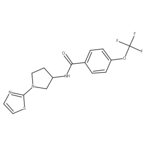 N-(1-(thiazol-2-yl)pyrrolidin-3-yl)-4-(trifluoromethoxy)benzamide结构式