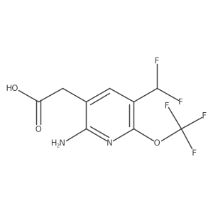 2-[2-amino-5-(difluoromethyl)-6-(trifluoromethoxy)-3-pyridyl]acetic acid Structure
