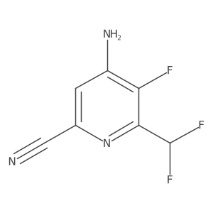 4-Amino-6-(difluoromethyl)-5-fluoropicolinonitrile结构式
