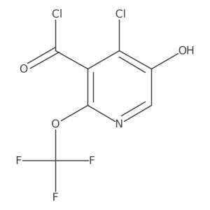 4-Chloro-5-hydroxy-2-(trifluoromethoxy)nicotinoyl chloride结构式
