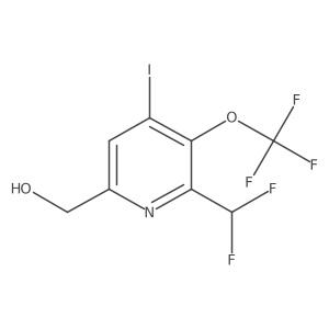 2-(Difluoromethyl)-4-iodo-3-(trifluoromethoxy)pyridine-6-methanol结构式