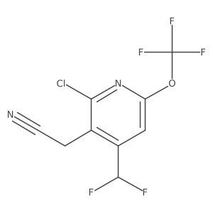 2-(2-Chloro-4-(difluoromethyl)-6-(trifluoromethoxy)pyridin-3-yl)acetonitrile结构式