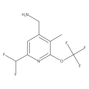 (6-(Difluoromethyl)-3-methyl-2-(trifluoromethoxy)pyridin-4-yl)methanamine结构式