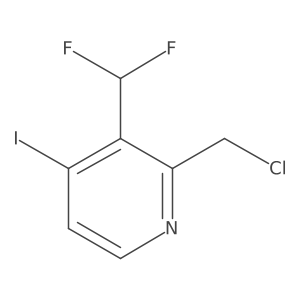 2-(Chloromethyl)-3-(difluoromethyl)-4-iodopyridine Structure