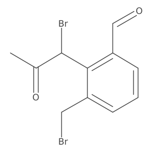 2-(1-Bromo-2-oxopropyl)-3-(bromomethyl)benzaldehyde结构式