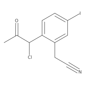 2-(1-Chloro-2-oxopropyl)-5-iodophenylacetonitrile Structure
