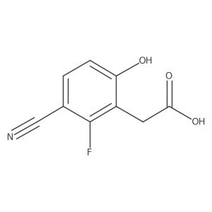 Benzeneacetic acid, 3-cyano-2-fluoro-6-hydroxy-结构式