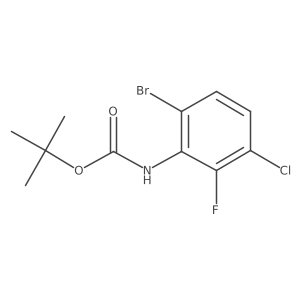 6-Bromo-3-chloro-2-fluoroaniline, N-BOC protected结构式