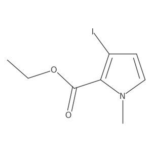 Ethyl 3-iodo-1-methyl-1H-pyrrole-2-carboxylate结构式