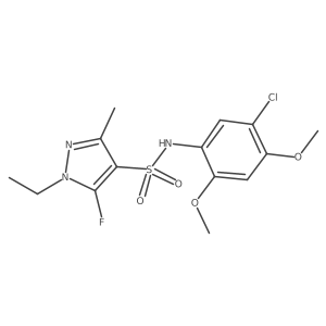 N-(5-chloro-2,4-dimethoxyphenyl)-1-ethyl-5-fluoro-3-methyl-1H-pyrazole-4-sulfonamide Structure