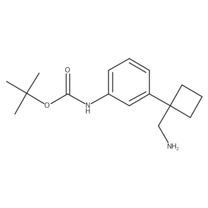tert-butyl N-{3-[1-(aminomethyl)cyclobutyl]phenyl}carbamate Structure