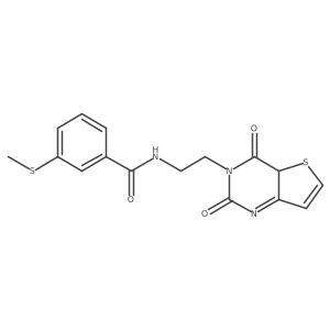 N-[2-(2,4-dioxo-4aH-thieno[3,2-d]pyrimidin-3-yl)ethyl]-3-methylsulfanylbenzamide结构式