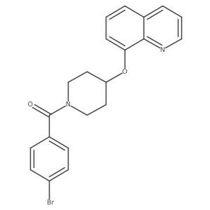 (4-Bromophenyl)(4-(quinolin-8-yloxy)piperidin-1-yl)methanone结构式