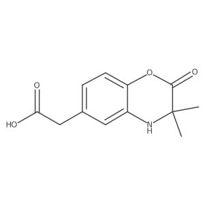 2-(3,3-Dimethyl-2-oxo-3,4-dihydro-2H-benzo[b][1,4]oxazin-6-yl)acetic acid Structure