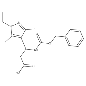 (3S)-3-{[(benzyloxy)carbonyl]amino}-3-(1-ethyl-3,5-dimethyl-1H-pyrazol-4-yl)propanoic acid Structure