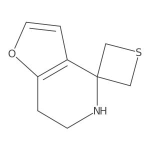 6,7-dihydro-5H-spiro[furo[3,2-c]pyridine-4,3'-thietane]结构式