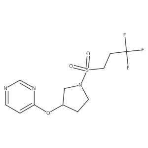 4-((1-((3,3,3-Trifluoropropyl)sulfonyl)pyrrolidin-3-yl)oxy)pyrimidine结构式