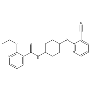 N-((1r,4r)-4-((3-cyanopyrazin-2-yl)oxy)cyclohexyl)-2-ethoxynicotinamide Structure