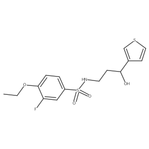 4-ethoxy-3-fluoro-N-(3-hydroxy-3-(thiophen-3-yl)propyl)benzenesulfonamide Structure