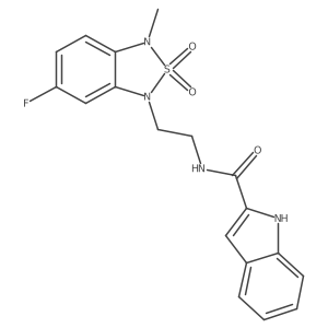 N-(2-(6-fluoro-3-methyl-2,2-dioxidobenzo[c][1,2,5]thiadiazol-1(3H)-yl)ethyl)-1H-indole-2-carboxamide Structure