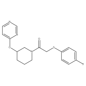 2-[(4-Fluorophenyl)sulfanyl]-1-[3-(pyrimidin-4-yloxy)piperidin-1-yl]ethan-1-one Structure
