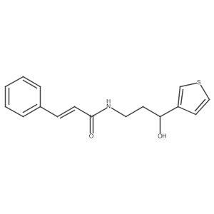N-(3-hydroxy-3-(thiophen-3-yl)propyl)cinnamamide Structure