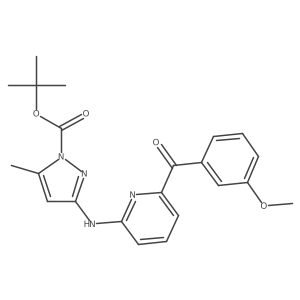 3-[[6-(3-Methoxybenzoyl)-2-pyridinyl]amino]-5-methyl-1H-pyrazole-1-carboxylic acid 1,1-dimethylethyl ester Structure