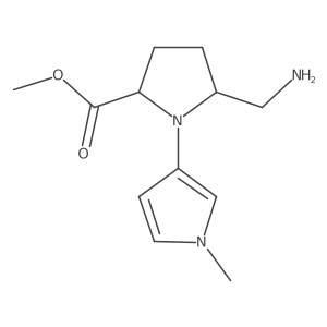 Methyl 5-(aminomethyl)-1-(1-methyl-1H-pyrrol-3-yl)pyrrolidine-2-carboxylate Structure
