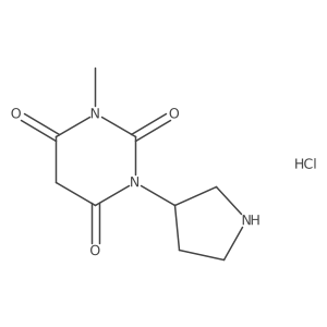 1-methyl-3-(pyrrolidin-3-yl)pyrimidine-2,4,6(1H,3H,5H)-trione hydrochloride结构式