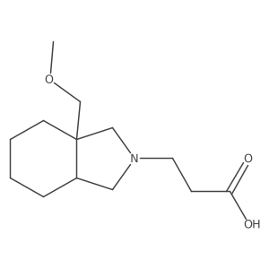 3-(3a-(methoxymethyl)octahydro-2H-isoindol-2-yl)propanoic acid结构式
