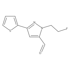 1-(2-fluoroethyl)-3-(thiophen-2-yl)-1H-pyrazole-5-carbaldehyde Structure