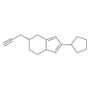 2-cyclopentyl-5-prop-2-ynyl-6,7-dihydro-4H-pyrazolo[1,5-a]pyrazine Structure